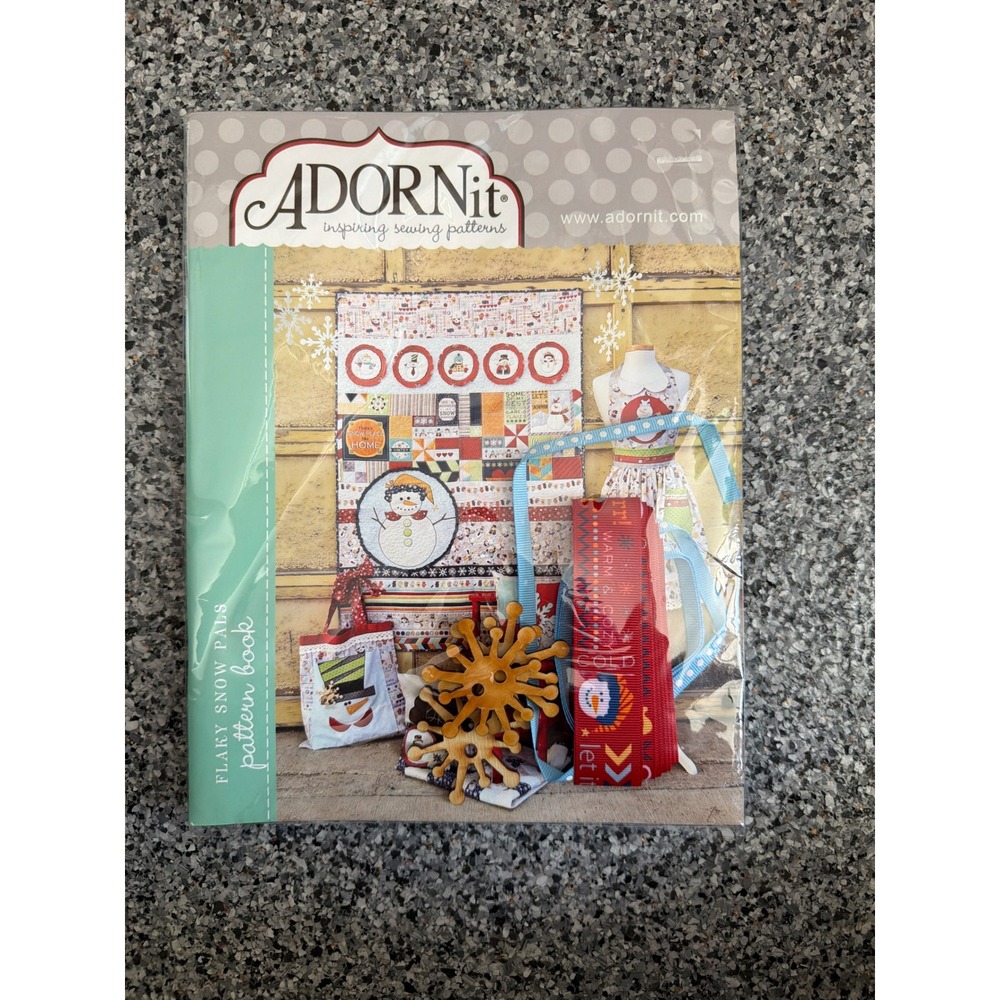 Adornit Flaky Snow Pals Pattern Book Sewing Quilting Projects Snowman 00533